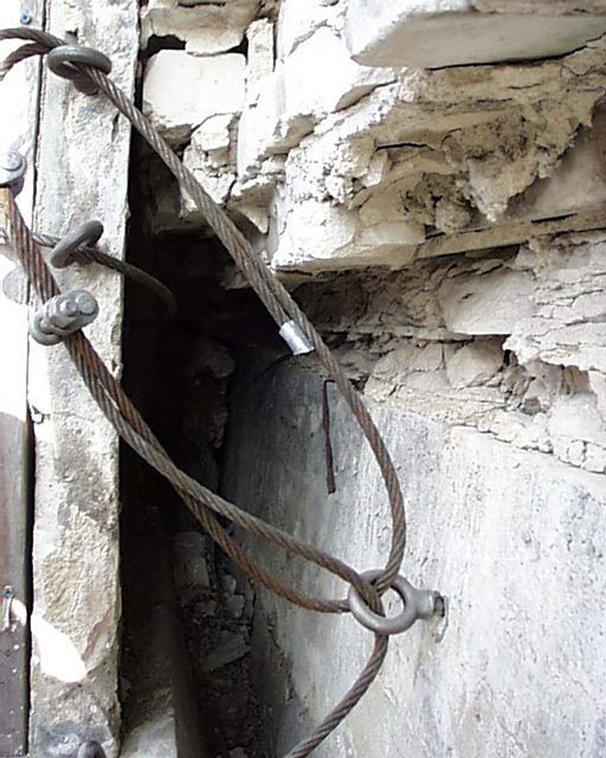 Eagles Club building restoration - Brick Deterioration Behind pieces